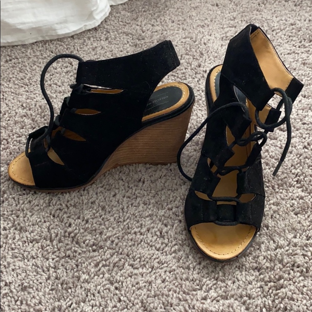 Melrose and Market Laced Up Wedge